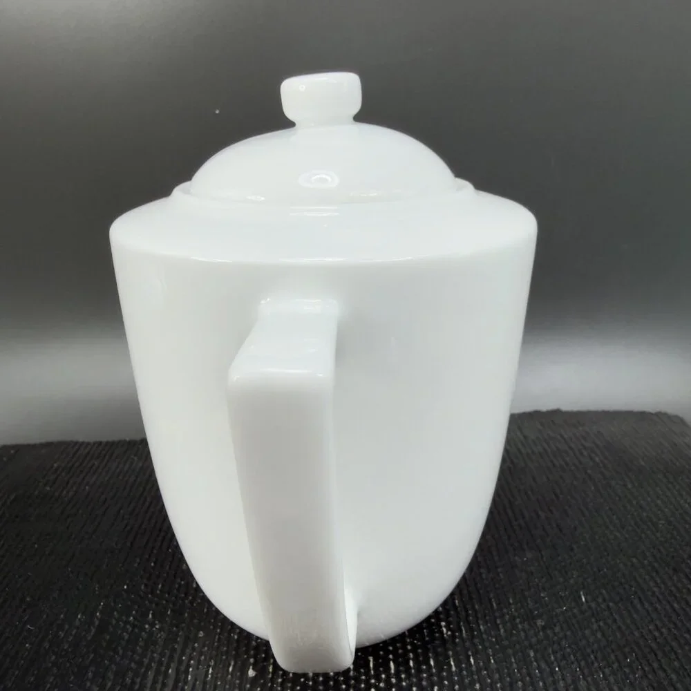 Restoration Hardware RH‎ Sugar Bowl Container White Porcelain With Lid Ceramic